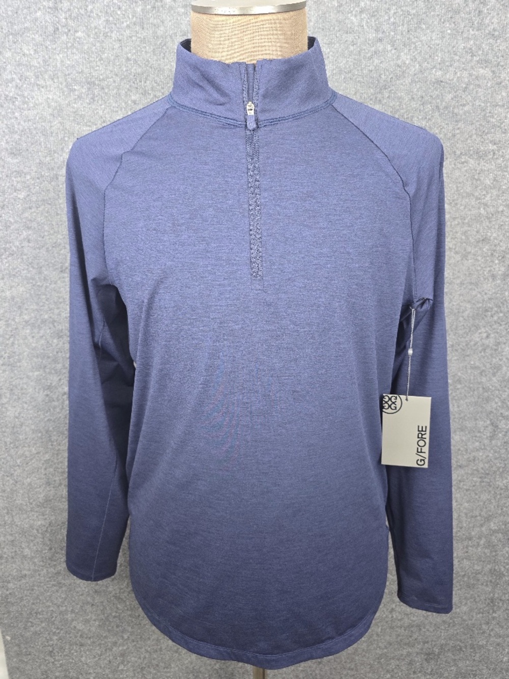 NWT G/FORE Men's Luxe Quarter-Zip Pullover "Twilight" Navy Blue L - PPC L
